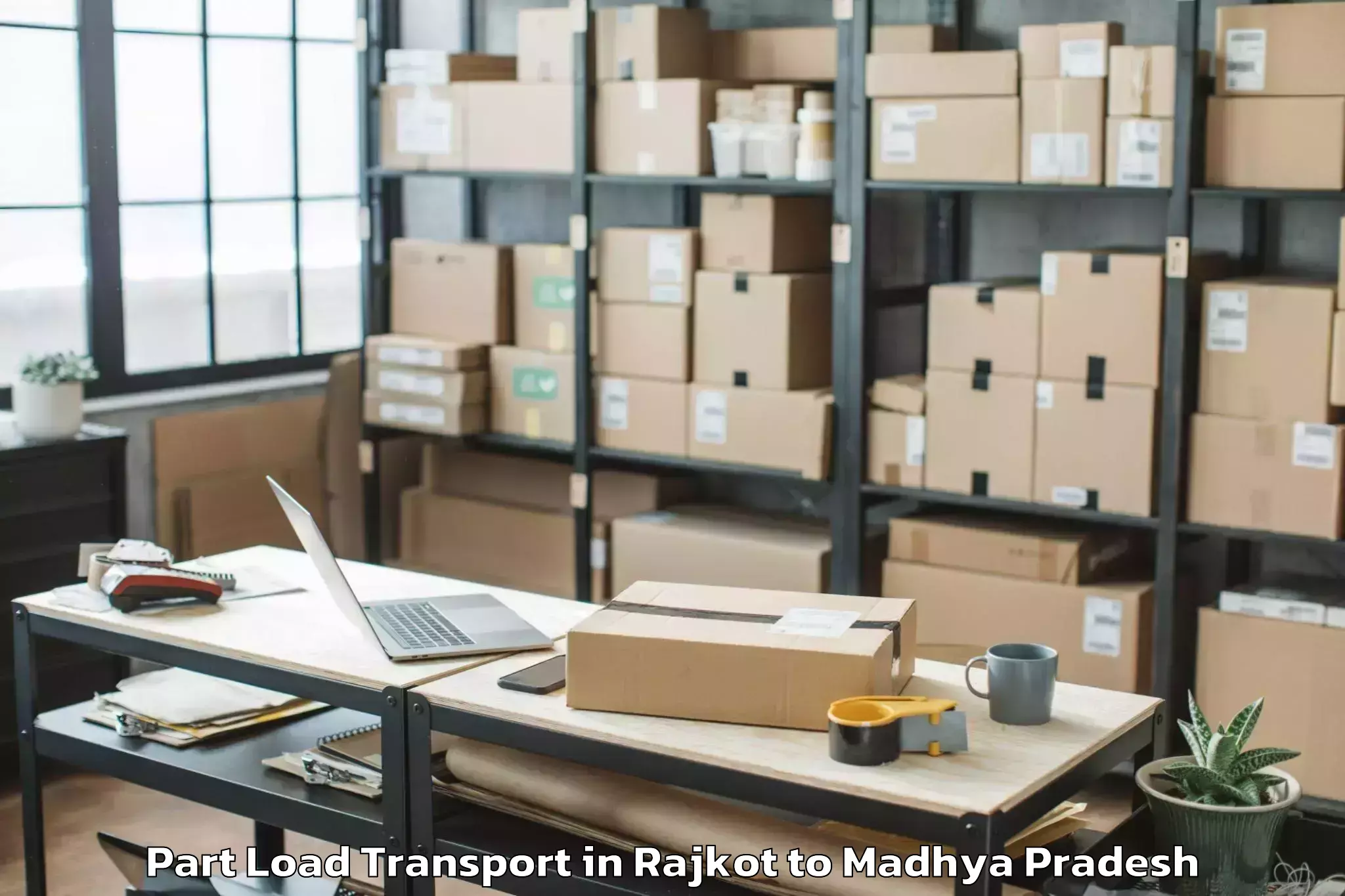 Reliable Rajkot to Kundam Part Load Transport